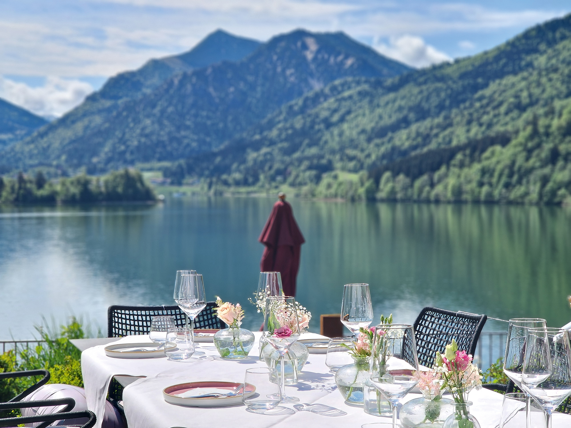 Gedeckter Tisch am See, Das Freudenberg Schliersee – Food & More