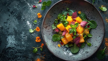 Salate Salate werden heute gerne mit kontrastreichen Komponenten arrangiert