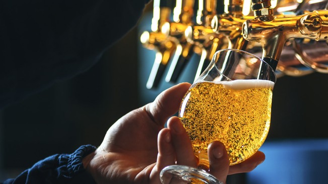 Abgezapftes Bier