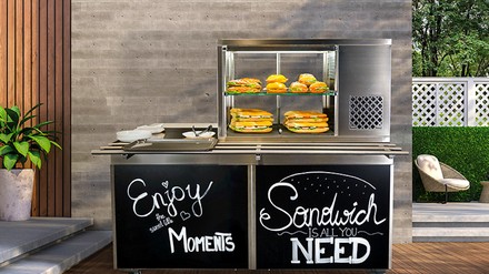 Ausgabetisch für Sandwiches Ausgabetisch für Sandwiches