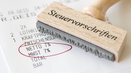 Eine Rechnung mit 7 Prozent Mehrwertsteuer