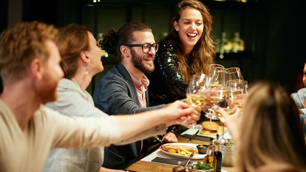 Freunde im Restaurant