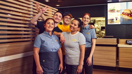 Mitarbeiter aus den McDonald's-Restaurants