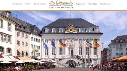 Website "die Originale - Echte Bonner Hotels"