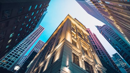 verschiedene Hochhäuser in der Stadt