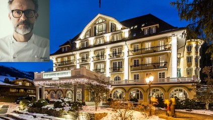 Massimo Bottura vor dem Le Grand Bellevue-Hotel
