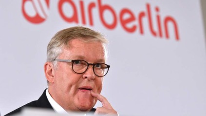 Thomas Winkelmann, Vorstandschef von Air Berlin, informiert am 25.09.2017 in Berlin in einem Hotel Journalisten über die nächsten Schritte im Verkaufsverfahren der insolventen Fluggesellschaft Air Berlin. (Foto: © dpa)