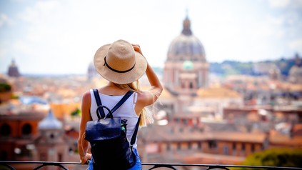 Eine Touristin