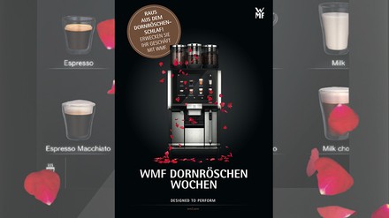 Werbebild zu WMF Dornröschen Wochen der WMF Professional Coffee Machines