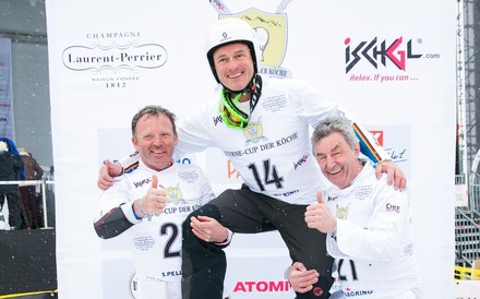 Das Siegertreppchen beim Sterne-Cup der Köche (v. l.): Thomas Egger (2.), Martin Schlegel (1.) und Hans Haas (3.).