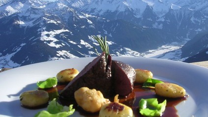Kristallhütte Essen Winter Bergpanorama