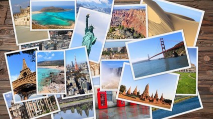 Polaroid Fotos Urlaubsbilder