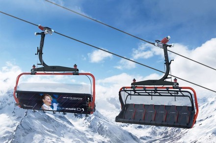 Gondel Werbung Ischgl
