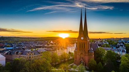 Die Stadt Chemnitz in Sachsen