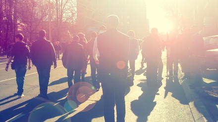 Eine Demonstration auf der Straße