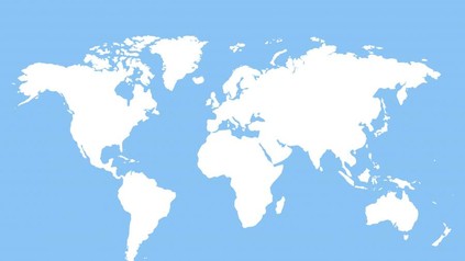 Silhouette der Kontinente der Welt