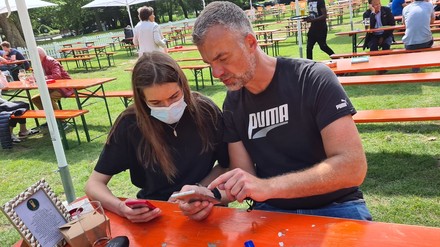 Ein Biergarten in Münster