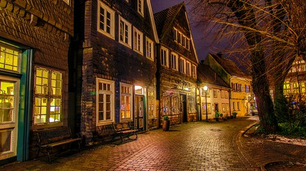 Altstadt von Gütersloh bei Nacht
