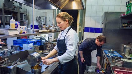 Sonja Frühsammer bei der Arbeit