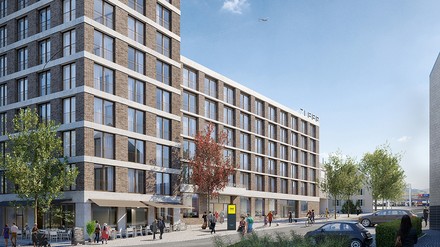 Visualisierung des geplanten Zleep Hotel Zürich Kloten