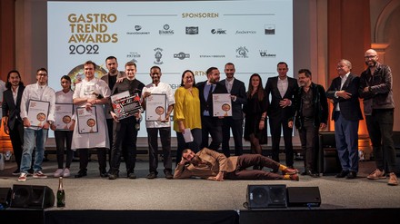 Das Siegerfoto bei der Veranstaltung Gastro Trend Awards Frankfurt 2022