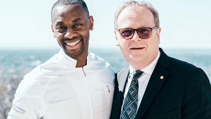 Sternkoch Anthony Sarpong und General Manager Michael Kain