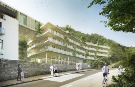 Rendering der neuen Außenansicht des Steigenberger Hotel & Spa Krems