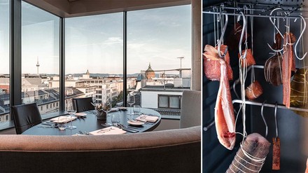 Tisch im le Corange und Fischtheke