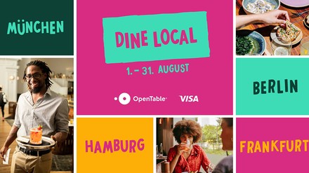 Plakat für OpenTable-Kampagne „Dine Local“