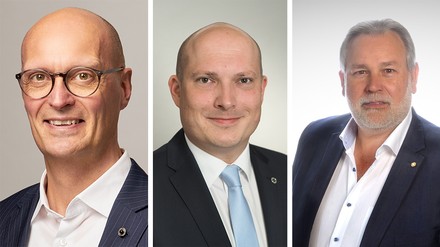 Peter B. Mikkelsen, Daniel Hunger und Peter Martin übernehmen innerhalb der Steigenberger Hotels & Resorts neue Positionen. (Foto: © Steigenberger Hotels AG)
Peter B. Mikkelsen, Daniel Hunger und Peter Martin übernehmen innerhalb der Steigenberger Hotels & Resorts neue Positionen.