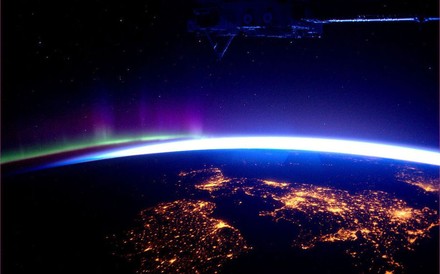 Die Welt von der internationalen Raumstation aus