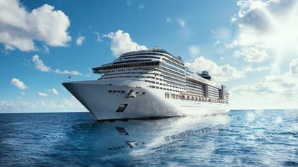 Ein Kreuzfahrtschiff auf See