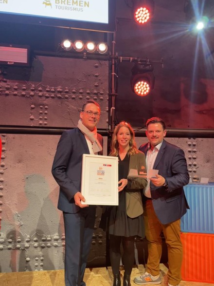 Das Atlantic Hotel hat den Torusismuspreis Breme und Bremerhaven 2022 in der Kategorie "Nachhaltigkeit" gewonnen.