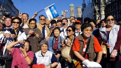 Eine chinesische Reisegruppe