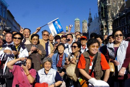 Eine chinesische Reisegruppe