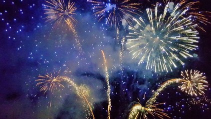 Ein buntes Feuerwerk