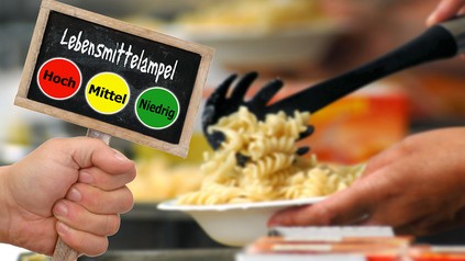 Ein Schild mit der Aufschrift Lebensmittelampel