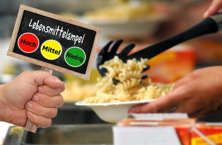 Ein Schild mit der Aufschrift Lebensmittelampel