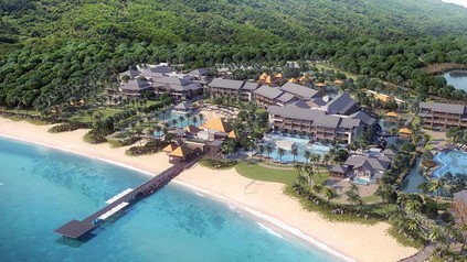 Ein Luxushotel am Südseestrand