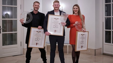 v.l.n.r: Nicolas Spirgatis, Robin Lühert, Anna Strokan.