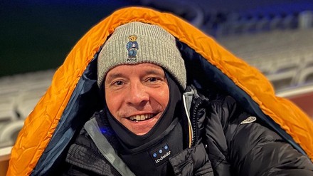 Henrik Mühle beim CEO Sleep Out in London.
