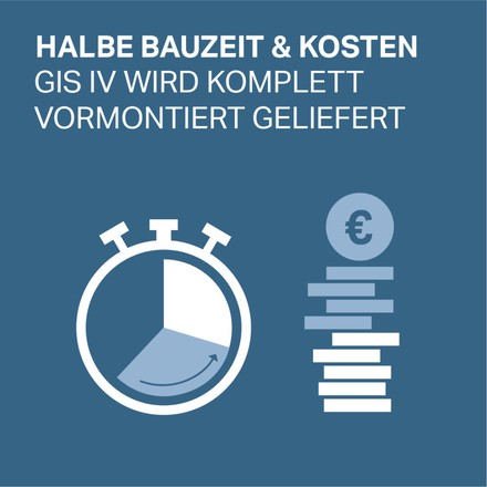 Halbe Bauzeit & Kosten