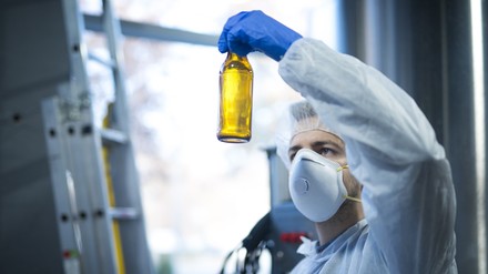 Eine Lebensmittelkontrolle