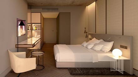 Zimmer im Hotel NH Collection Frankfurt Spin Tower
