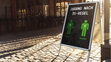 2G Regel Schild