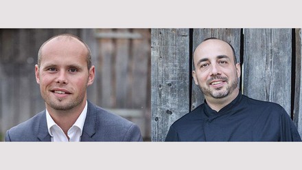 Stefan Köhler (l.) und Spitzenkoch Thilo Bischoff (r.) vom Restaurant Bischoffs Haus am See
