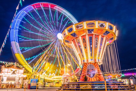 Ein Karussell auf der Canstatter Wasen