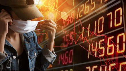 Eine Tafel an der Börse