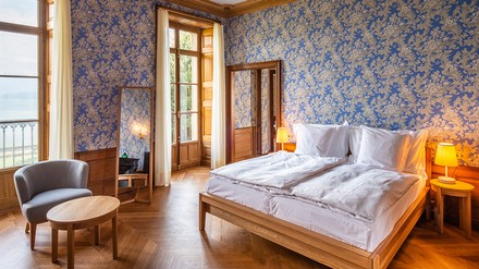 Blick in eines der Zimmer von Schloss Schadau, Thun