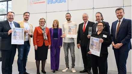 Die drei Gewinner des Gastro Innovation Awards 2023.